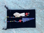 Sodalite Faceted Pendulum with Hamsa 